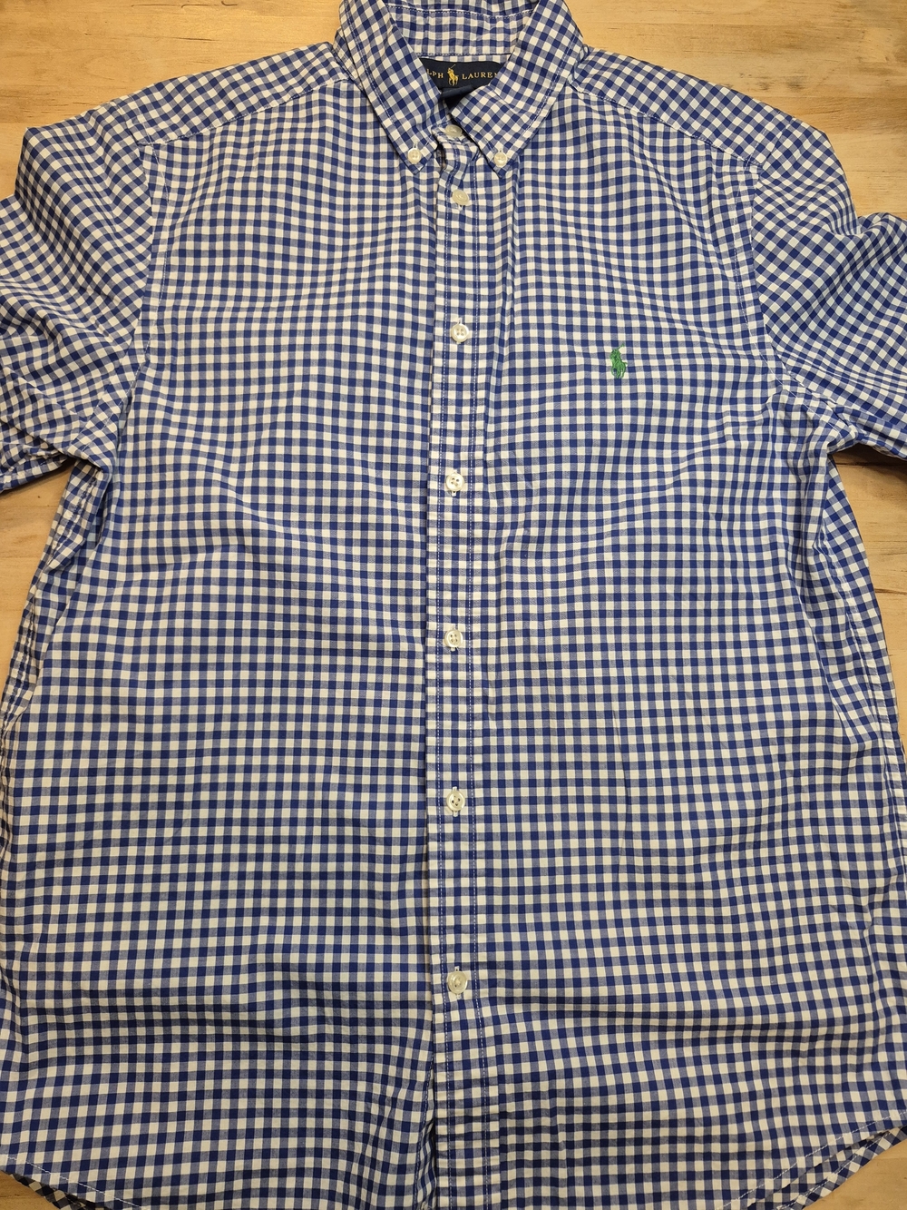 Polo by Ralph Lauren Blue & White Gingham Button-Down Shirt